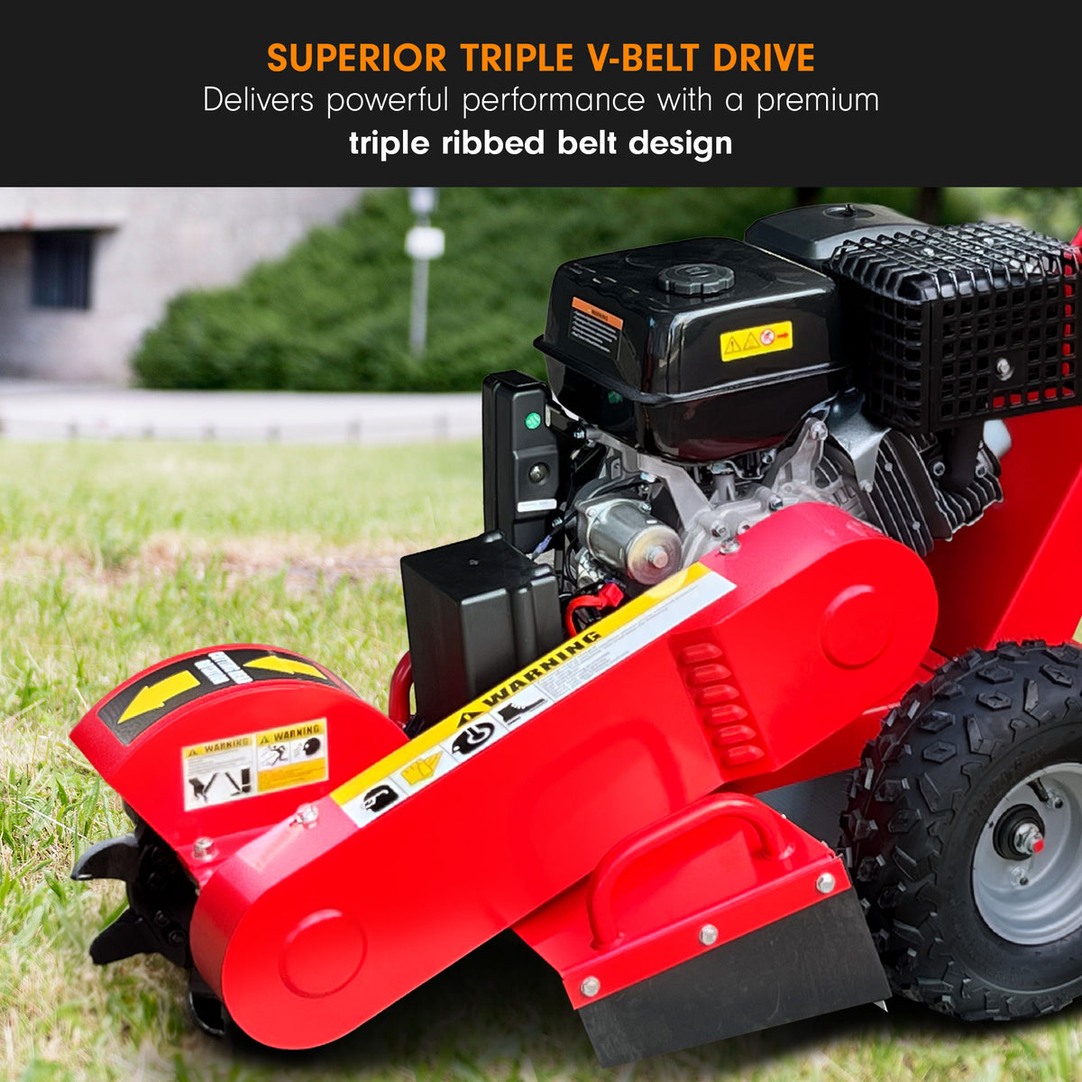 Ducar Stump Grinder 457cc 18HP Petrol Engine with Key Start & Tungsten Carbide Teeth