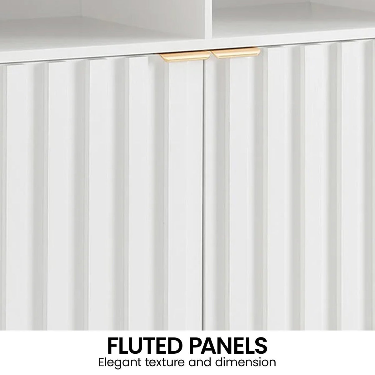 Sarantino Eleni 2-Door Sideboard Buffet Hallway Cabinet Storage Console Cupboard in White