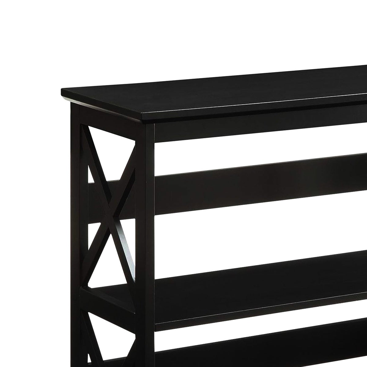 Sarantino Lucas 3-Tier Bookshelf Display Rack in Black