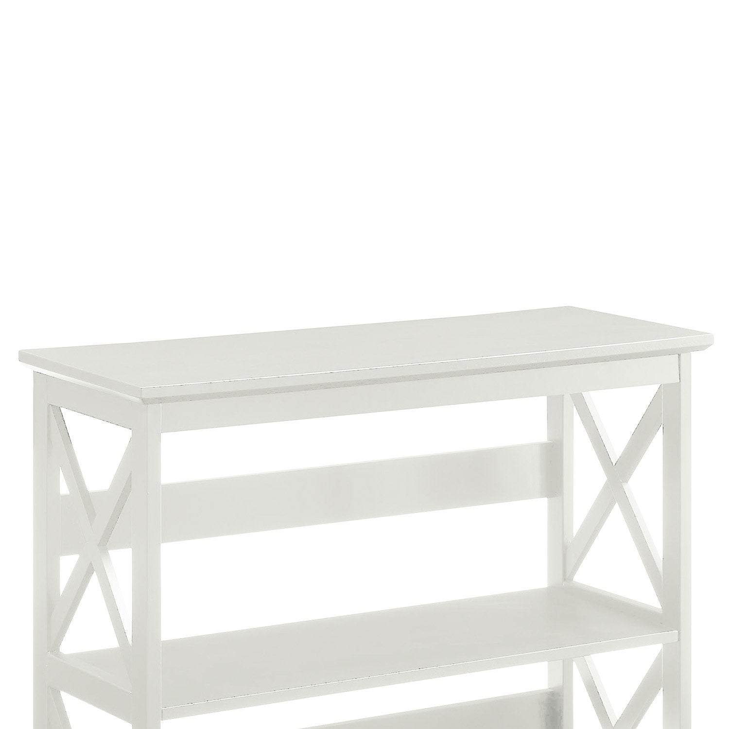 Sarantino Lucas 3-Tier Bookshelf Display Rack in White