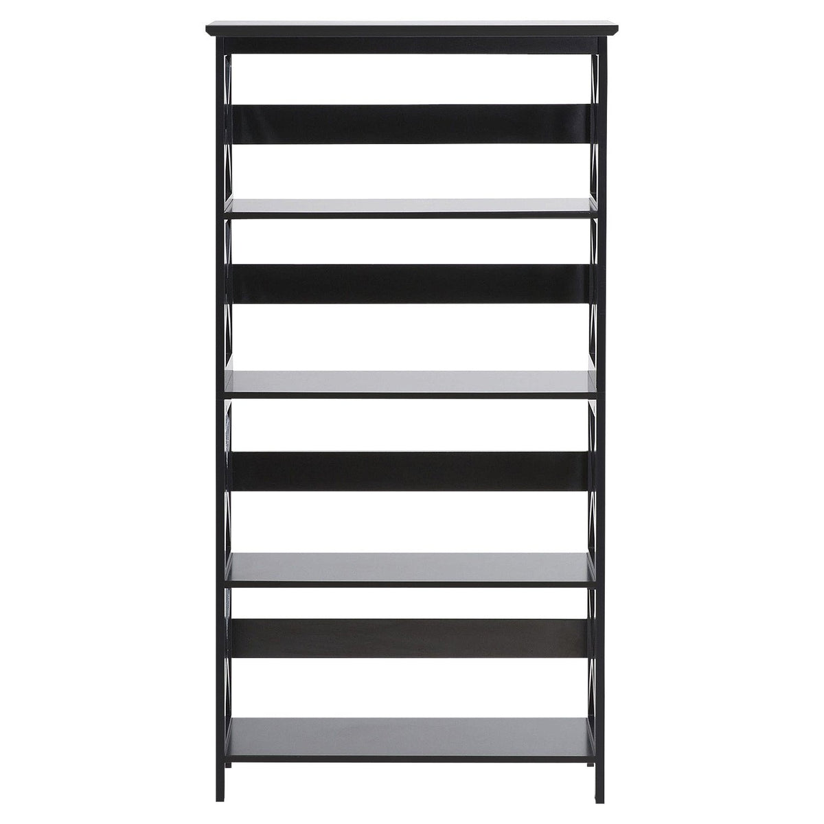 Sarantino Daphne 5-tier Cross Panel Bookshelf