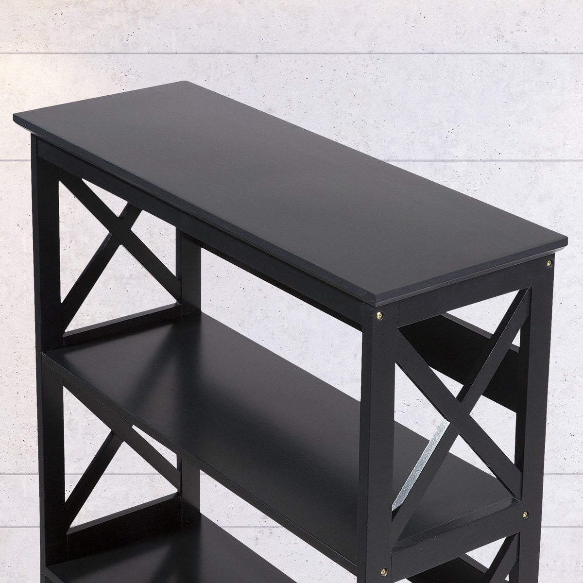 Sarantino Daphne 5-tier Cross Panel Bookshelf