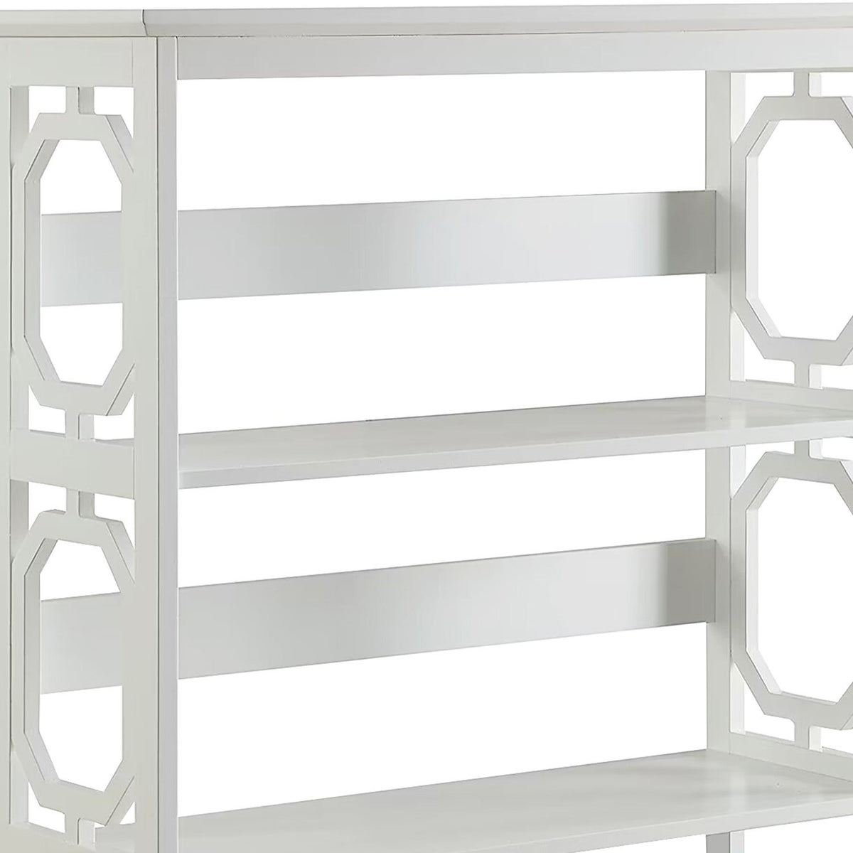 Sarantino Laurel 3-Tier Bookshelf Display Rack in White