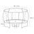 Kahuna 10ft Outdoor Trampoline With Safety Enclosure Pad Ladder Basketball Hoop Set Purple