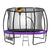 Kahuna 10ft Outdoor Trampoline With Safety Enclosure Pad Ladder Basketball Hoop Set Purple