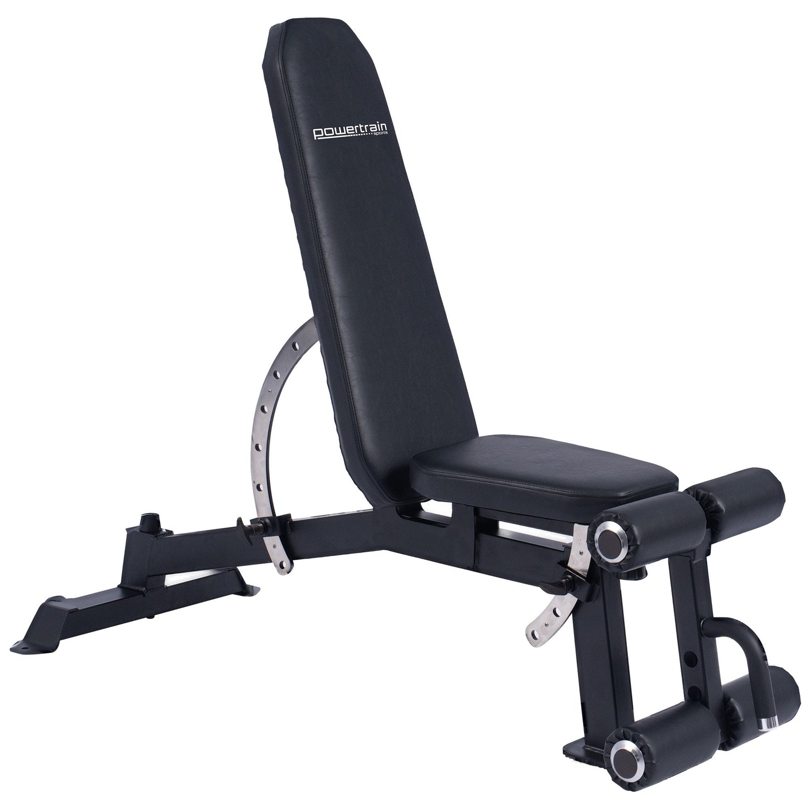 Powertrain Multi Workout Bench with Transport Wheels and Adjustable Backrest