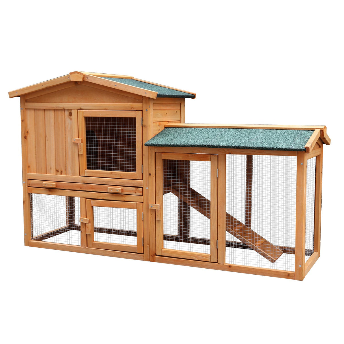 Furtastic Large Wooden Chicken Coop &amp; Rabbit Hutch With Ramp