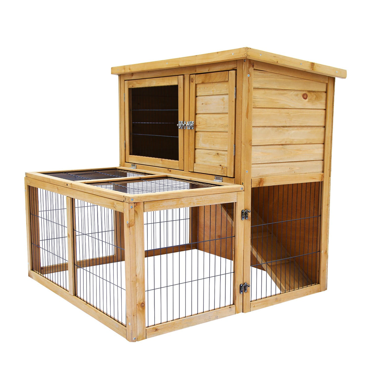 Furtastic 2-Storey Chicken Coop &amp; Rabbit Hutch With Large Run