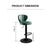 SERENITà Bar Stools Kitchen Bar Stool Leather Barstools Swivel Gas Lift Counter Chairs BS8405 Orange
