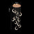 BAMDECOR Moon Stair Chandelier Golden Luxury Villa Duplex Staircase Chandelier Apartment Revolving Loft Hollow Living Room (Dimmable Control)