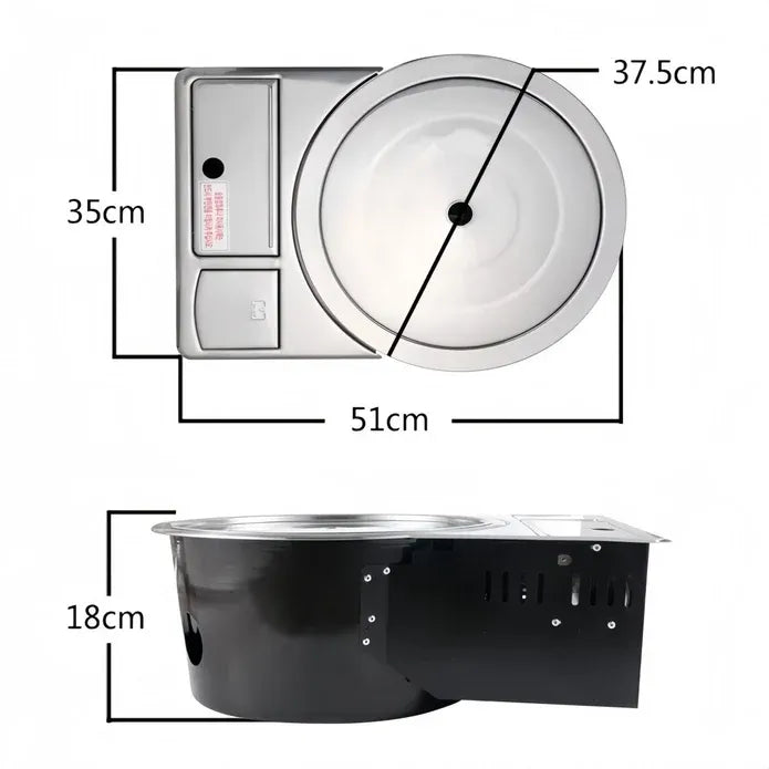 AMZ Korean Portable Gas BBQ Stove Grill Plate Burner Butane Camping Gas Cooker