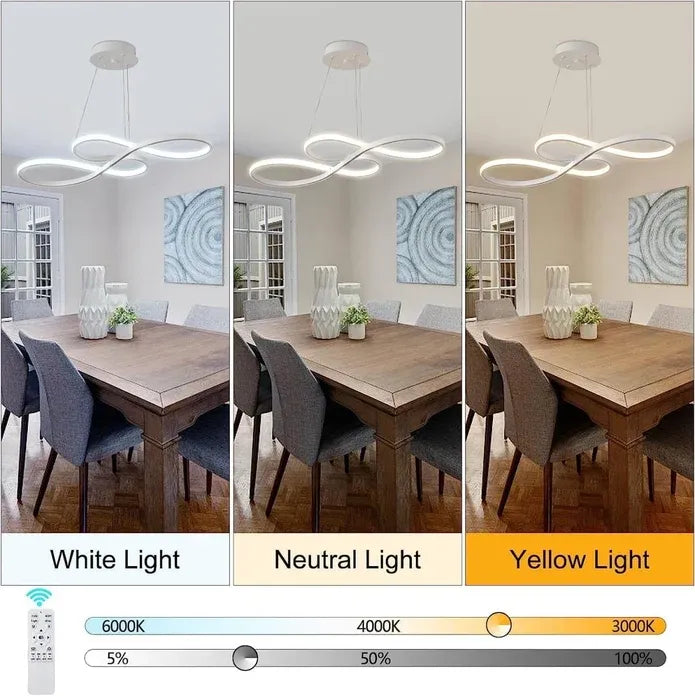 BAMDECOR A022 Modern Designer Infinity LED Chandelier Island Ceiling Pendant Light (120/150cm-Silver)