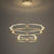 BAMDECOR A209 Colette Ceiling Chandelier Led Modern Circular Art Aluminum Light Fixture for Living Room Bedroom Indoor Decor(2 Rings)