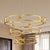 BAMDECOR A209 Colette Ceiling Chandelier Led Modern Circular Art Aluminum Light Fixture for Living Room Bedroom Indoor Decor(3 Rings)