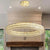 BAMDECOR C3332/1  Round Luxury Crystal Chandelier Modern LED Crystal Chandelier LED Ring Pendant Light Stainless Steel Ceiling Lamp Hanging Lights,for Dining Living Room (Gold)