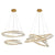 BAMDECOR C3342/2 Modern Crystal Chandeliers Lighting Fixtures Contemporary Wave Chandelier Lighting Fixtures Crystal Pendant Ceiling Lights for Living Room (Gold)