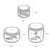 Ecoco 3 Sizes Cutter Set Easy Chopper Mincer Mixer Slicer Dicer Blender Shredder For Onion Garlic Black