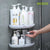 Ecoco Bathroom Corner Shower Shelf Corner Shower Caddy Shower Storage Organizer Wall Mounted for Bathroom, Kitchen, Toilet Grey