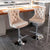 SERENITà Ivory Velvet Bar Stools Adjustable Swivel Counter Height Chairs with Tufted Back and Nailhead Trim for Kitchen Island Pub Restaurant (2Pcs, Chrome Metal)