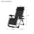 Kingsize Outdoor Folding Reclining Garden Beach Chair Sun Lounger Deck Recliner Silver Color