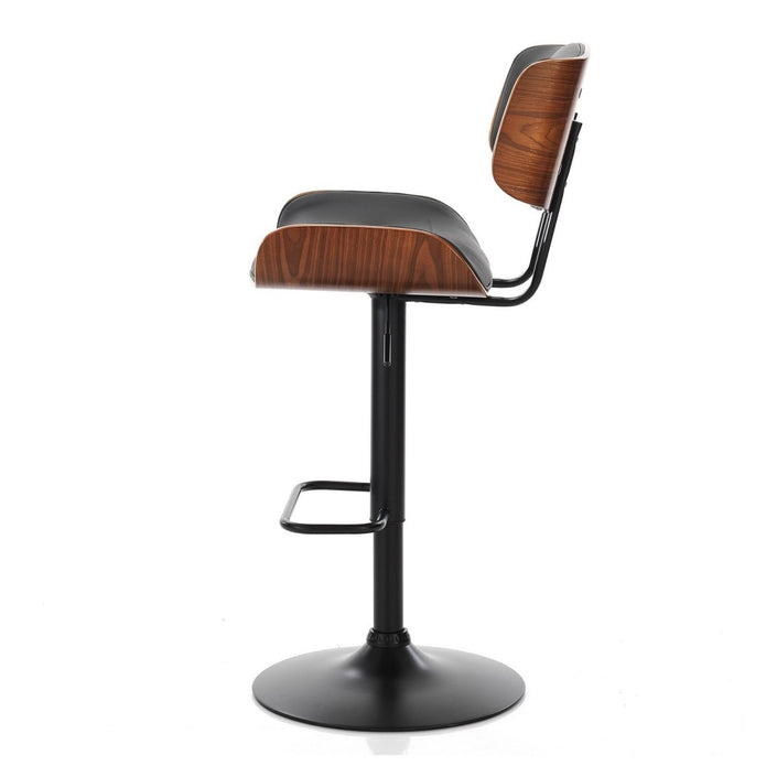 SERENITà European Wooden Black Modern Bar Stools Swivel Bar Stool Chair Counter Height Barstool with 360 Degree Swivel Seat