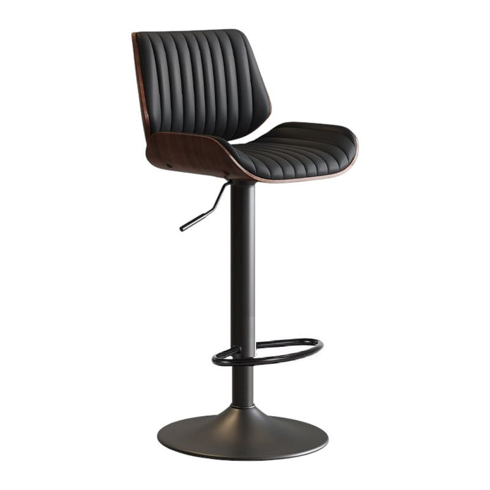 SERENITà European Wooden Modern Bar Stools Bistro Stool with Rotating and Aerodynamic Multi-levelled