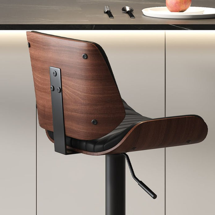 SERENITà European Wooden Modern Bar Stools Bistro Stool with Rotating and Aerodynamic Multi-levelled