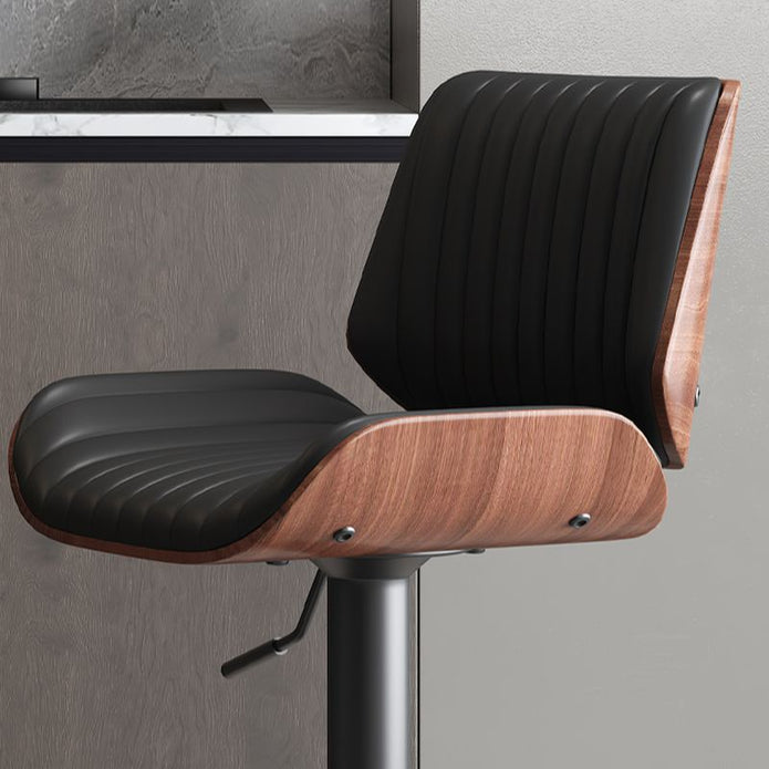 SERENITà European Wooden Modern Bar Stools Bistro Stool with Rotating and Aerodynamic Multi-levelled