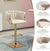 SERENITà Modern Velvet Breakfast Bar Stools Swivel Barstools Adjustable Counter Stools with Backrest Set of 2 iVORY