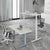 140cm Standing Desk Height Adjustable Sit Stand Motorised Grey Single Motor Frame Black Top