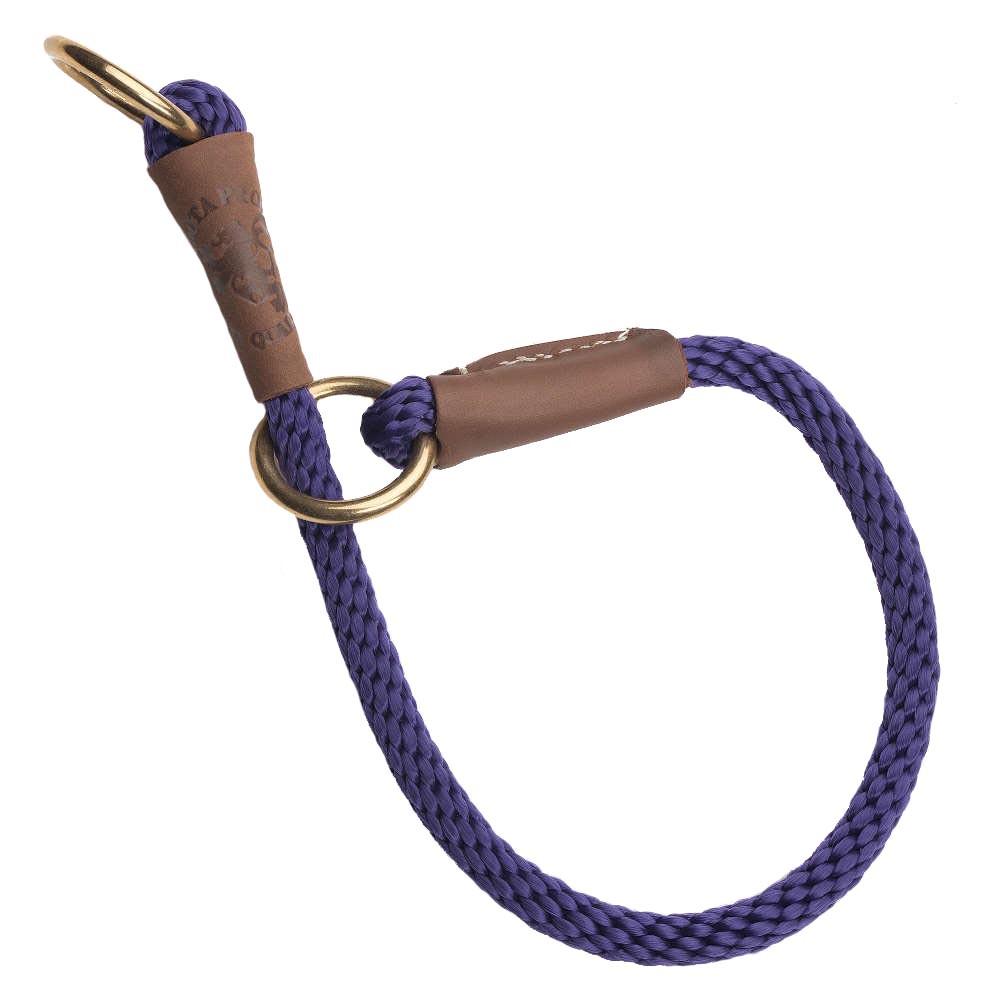 Mendota Products Dog Command Rope Slip Collar 16in (40cm) - Made in the USA - Purple