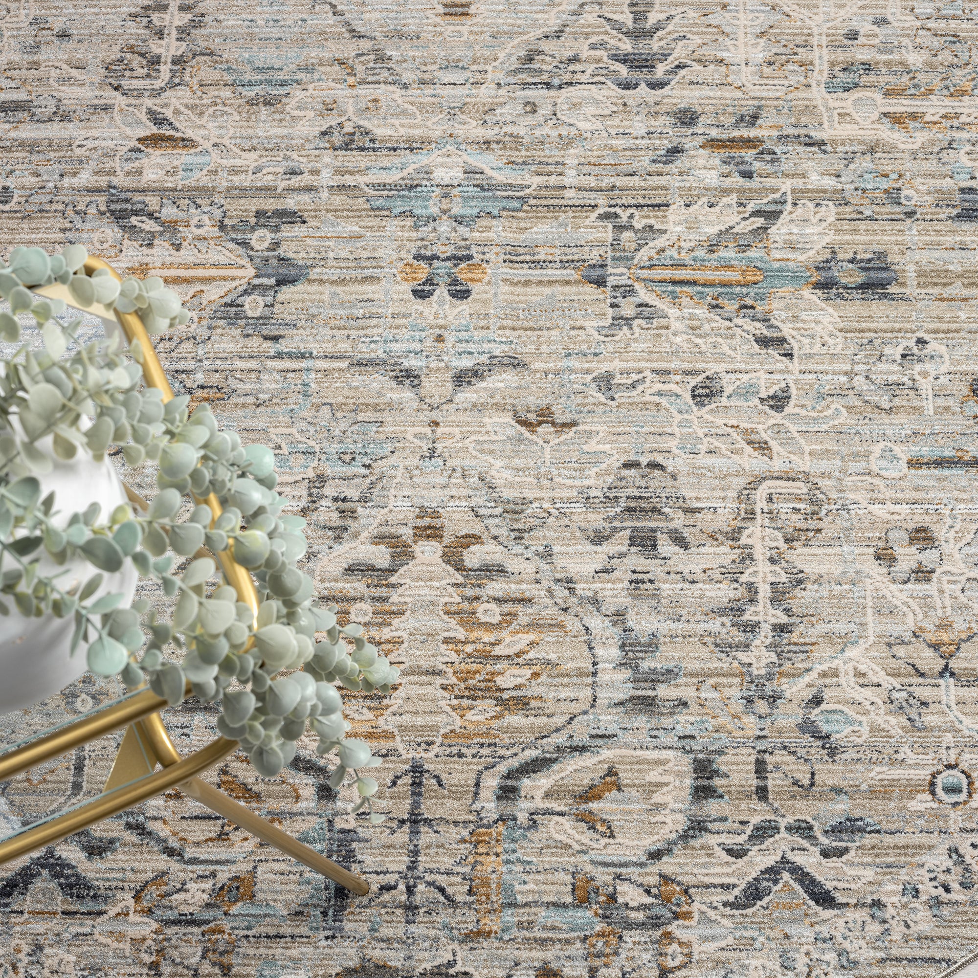 Aubre Contemporary Area Rug - Taupe - 160x160