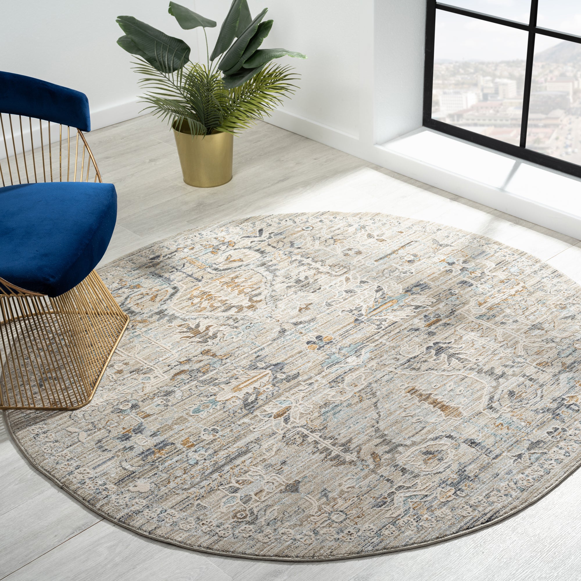 Aubre Contemporary Area Rug - Taupe - 200x290