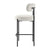 Sleek White Quartz Metal Boucle Elsa Bar Stools