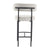 Sleek White Quartz Metal Boucle Elsa Bar Stools