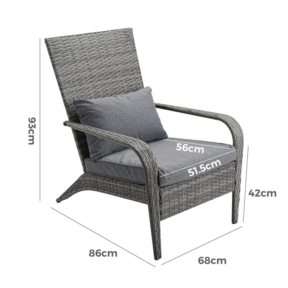 Coastal Weave Reclining Armchair with Bonus Cushion Covers