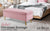 Storage Ottoman Stool Bench Seat 110cm Velvet PINK