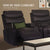 8-Point Electric Massage Recliner Chair - PU Leather Electric Lounge Sofa Armchair HARLOW BROWN