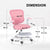 Kids Desk Chair - Children Office Study Seat with Footrest CILO - Pink