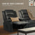 Home Recliner Chair - PU Leather Sofa Lounge Armchair MARLO GREY