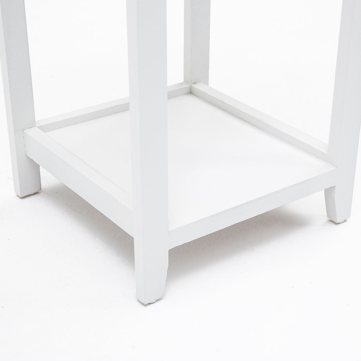 Bedside Table Drawer Vintage Side Table Storage Cabinet Bedroom VALERIE WHITE