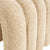 Ridge Arch Ottoman Stool Teddy Fleece Fabric Foot Rest 45cm BEIGE