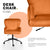 Desk Armchair - Home Office Swivel Chair Adjustable Height Seat PLUME ORANGE