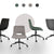 2 Set Office Desk Chair - Loop Yarn Fabric Home Swivel Chair Cut-Out Seat HALO GREY