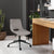 2 Set Office Desk Chair - Loop Yarn Fabric Home Swivel Chair Cut-Out Seat HALO GREY