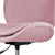 Office Desk Chair - Velvet Armless Swivel Study Seat OVOID PINK