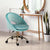Office Desk Chair - Velvet Home Office Swivel Computer Seat COVE BLUE