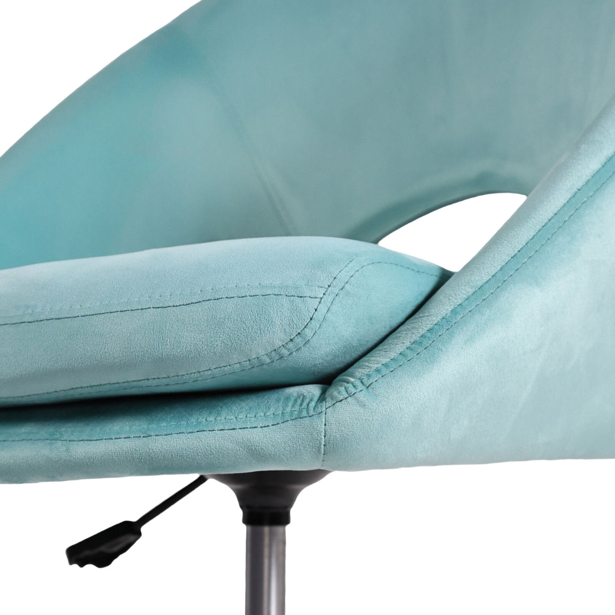 Office Desk Chair - Velvet Home Office Swivel Computer Seat COVE BLUE