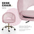 Office Desk Chair - Velvet Home Office Swivel Computer Seat COVE PINK