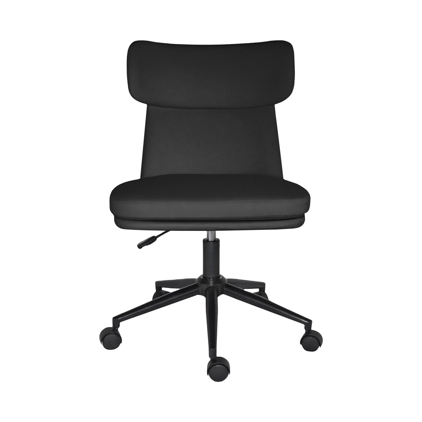 Office Desk Chair - PU Leather Home Office Swivel Chair Computer Seat BLACK